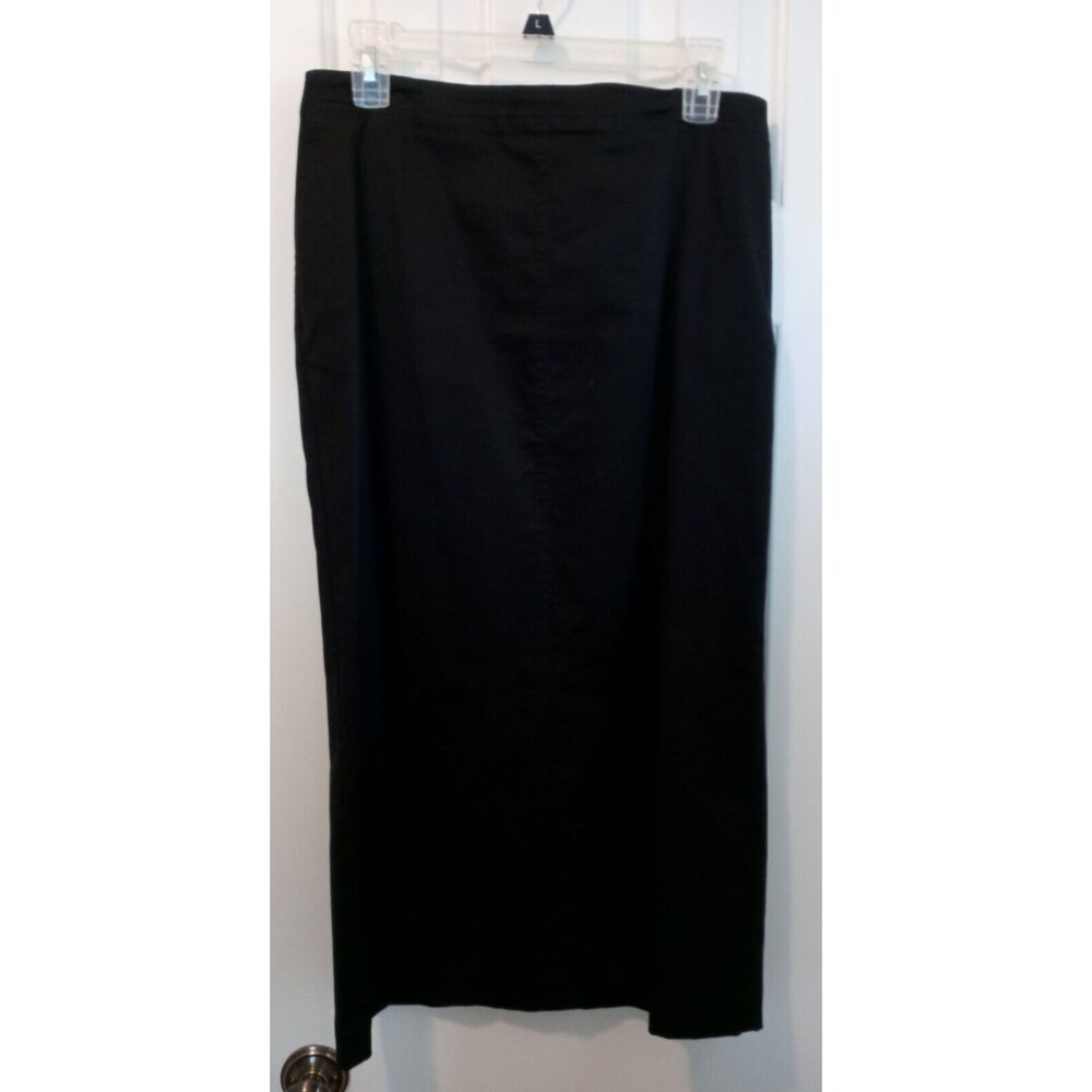 David Brooks Women's Skirt Long Black Cotton Size 12 Great Condition Classic EUC